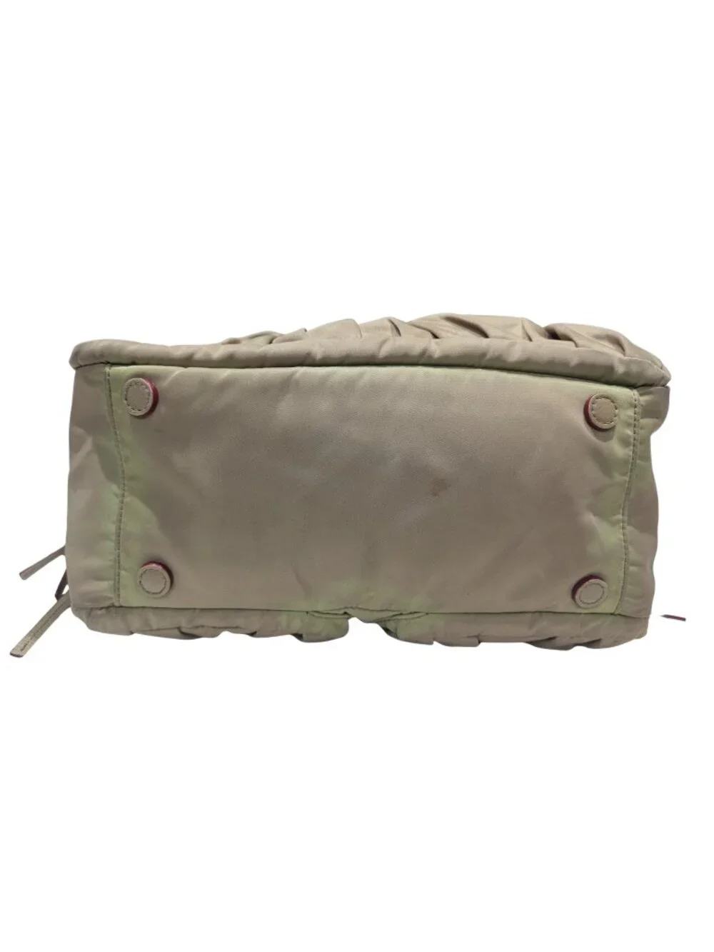 MZ Wallace Nylon Satchel Shoulder Bag Olive Khaki Leather Trim Gold Hardware